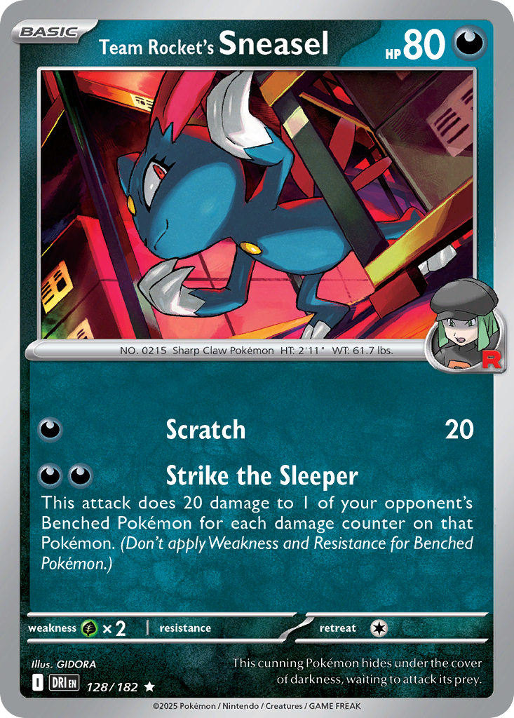 Team Rocket's Sneasel (Reverse Holo) 128/182