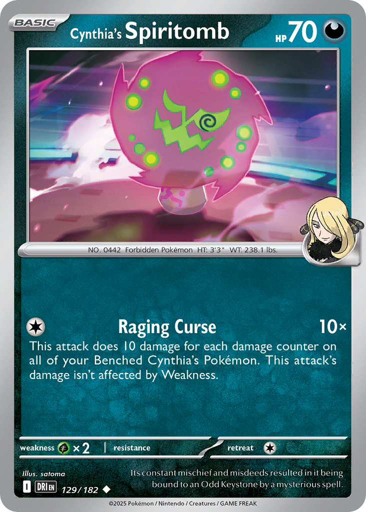 Cynthia's Spiritomb (Reverse Holo) 129/182
