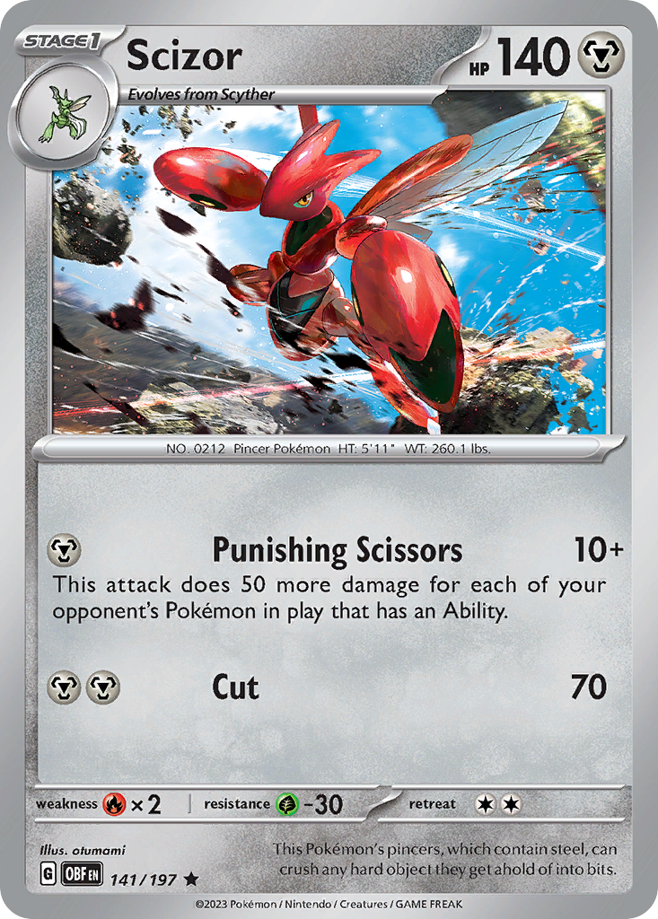 Scizor (Reverse Holo) 141/197