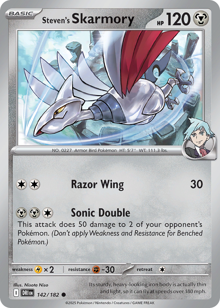 Steven's Skarmory (Reverse Holo) 142/182