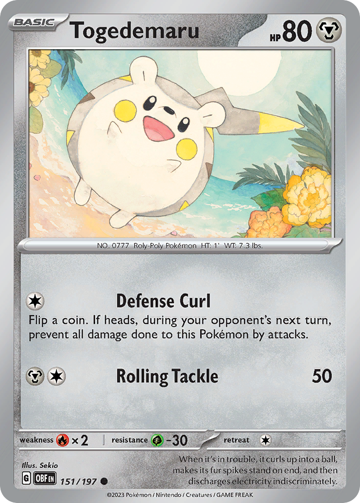 Togedemaru (Reverse Holo) 151/197