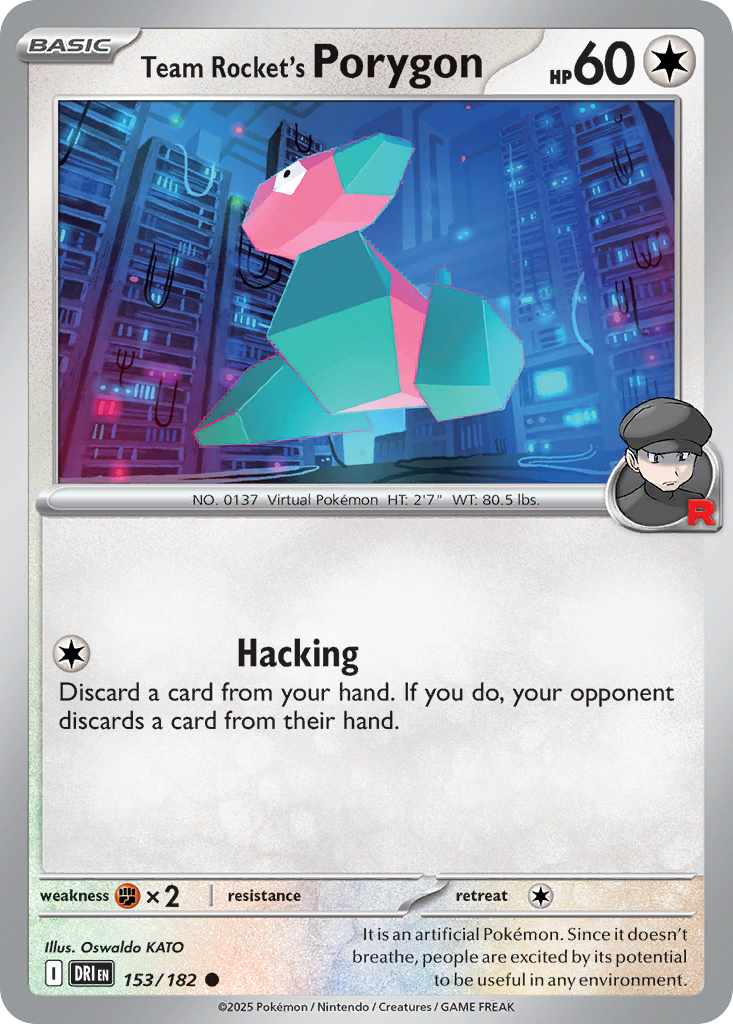 Team Rocket's Porygon (Reverse Holo) 153/182