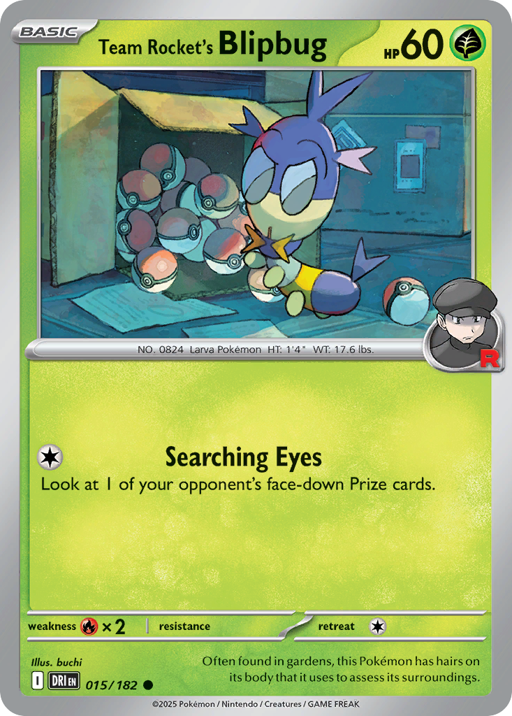 Team Rocket's Blipbug (Reverse Holo) 015/182