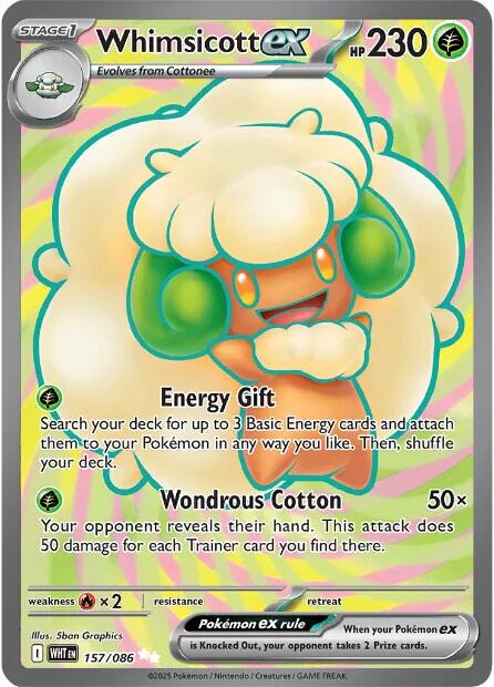 157/086 -  White Flare - Whimsicott ex (Full Art)