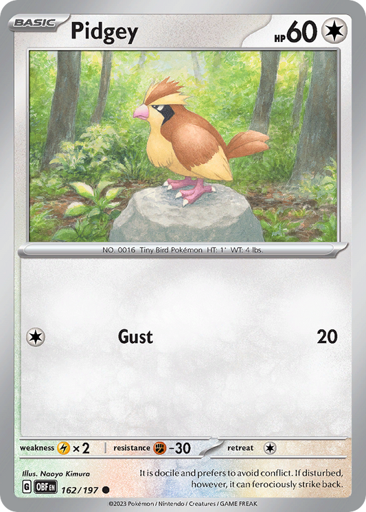 Pidgey (Reverse Holo) 162/197