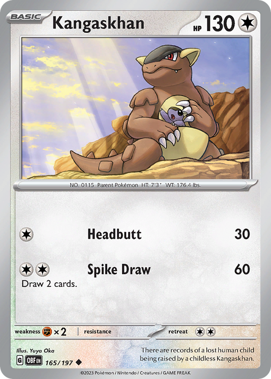 Kangaskhan (Reverse Holo) 165/197