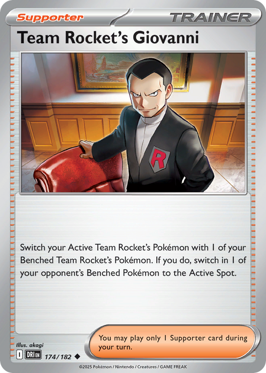 Team Rocket's Giovanni (Reverse Holo) 174/182
