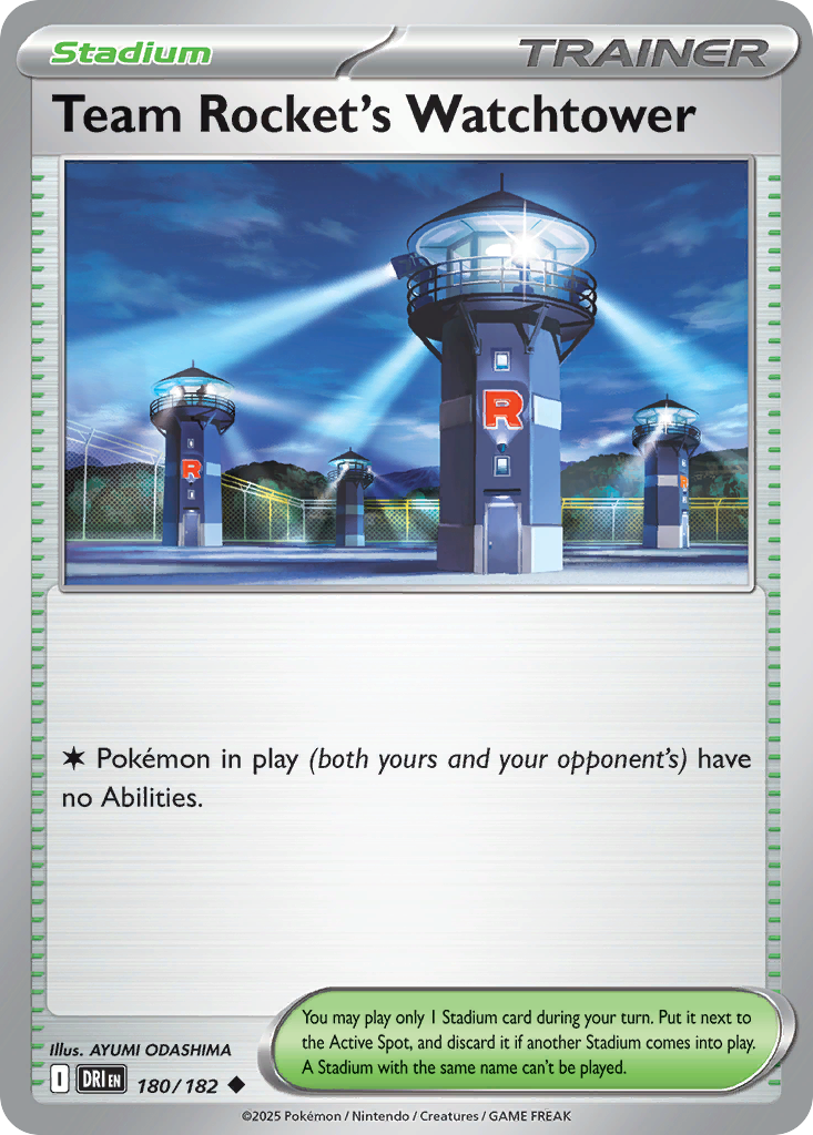 Team Rocket's Watchtower (Reverse Holo) 180/182