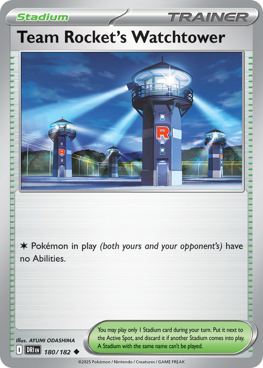 Team Rocket's Watchtower (Reverse Holo) 180/182