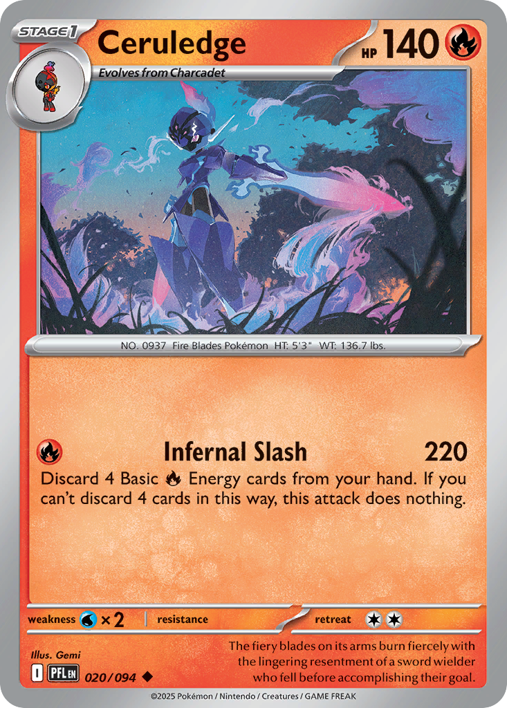 Ceruledge (Reverse Holo) 20/94