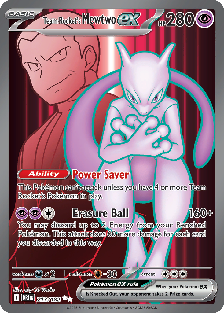 Team Rocket's Mewtwo ex 213/182