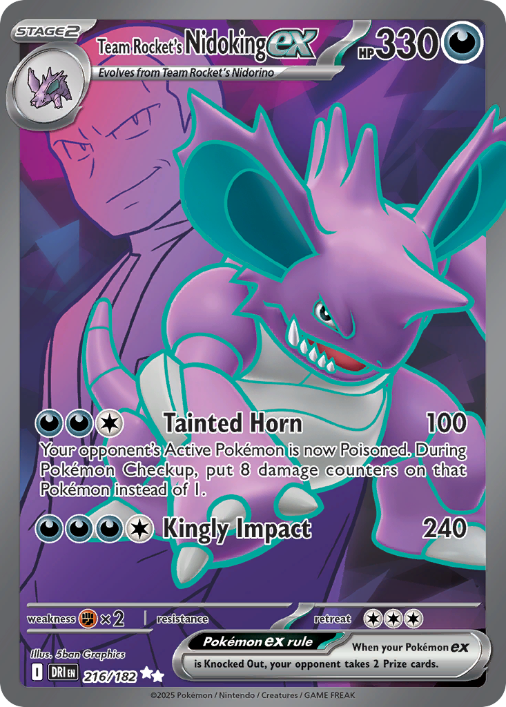 Team Rocket's Nidoking ex 216/182