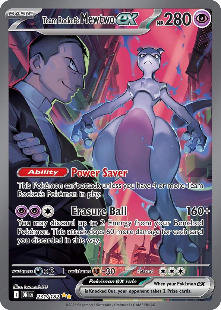 Team Rocket's Mewtwo ex 231/182