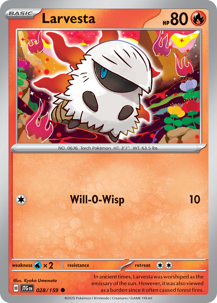 Larvesta (Reverse Holo) 028/159