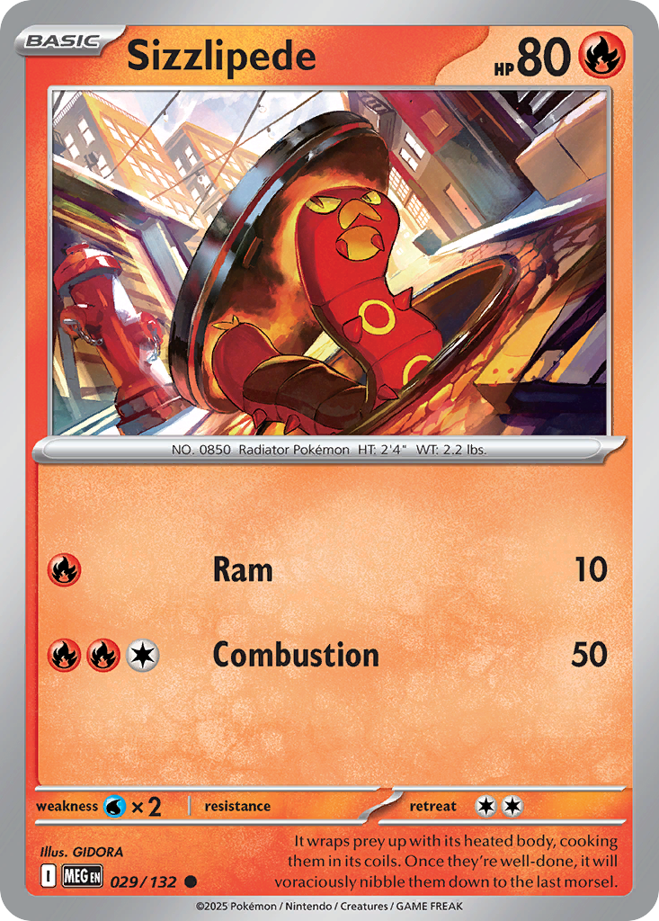 Sizzlipede (Reverse Holo) 029/132