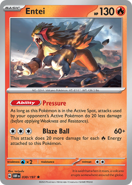 Entei (Reverse Holo) 030/197
