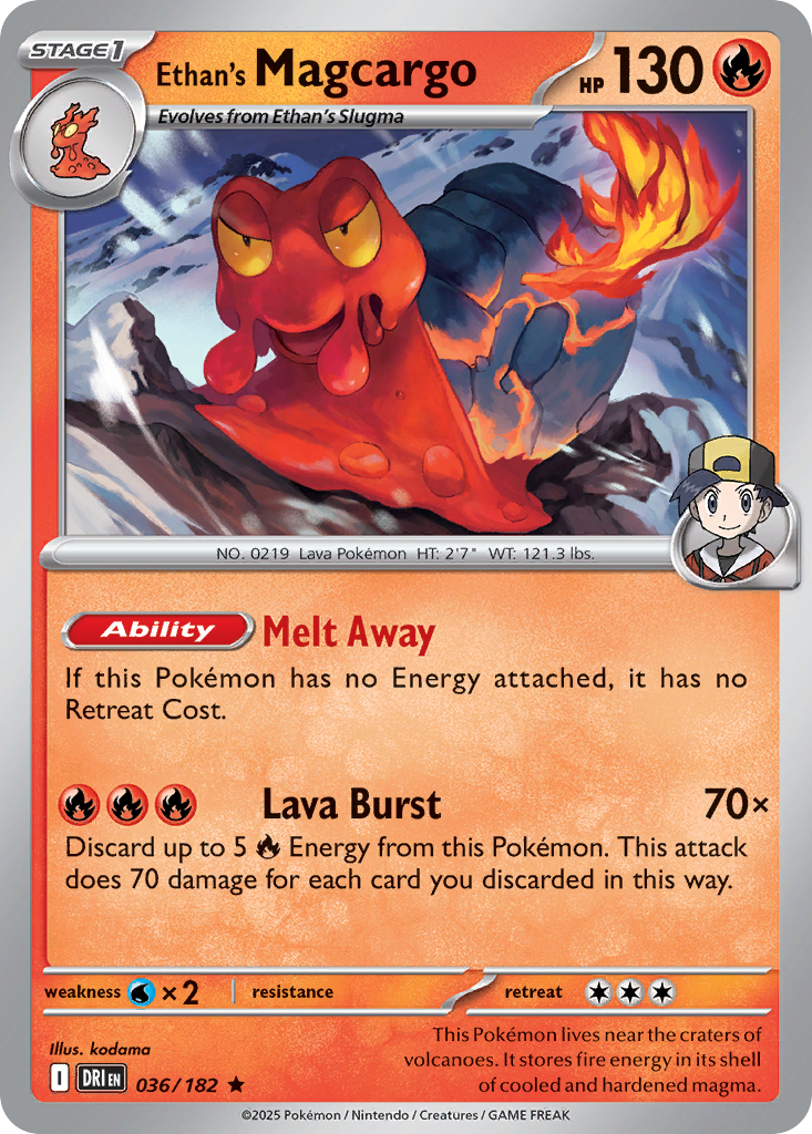Ethan's Magcargo (Reverse Holo) 036/182
