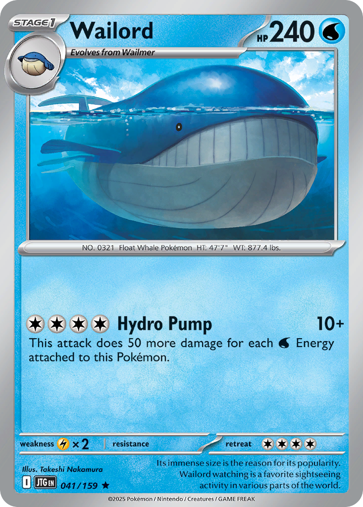 Wailord (Reverse Holo) 041/159