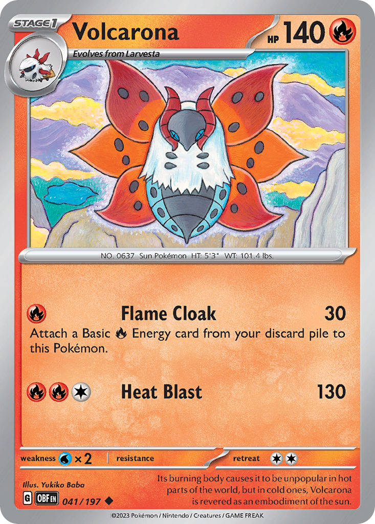 Volcarona (Reverse Holo) 041/197