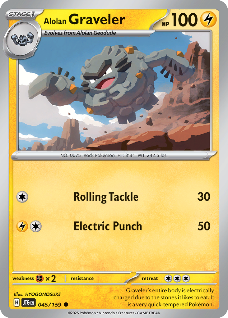 Alolan Graveler (Reverse Holo) 045/159