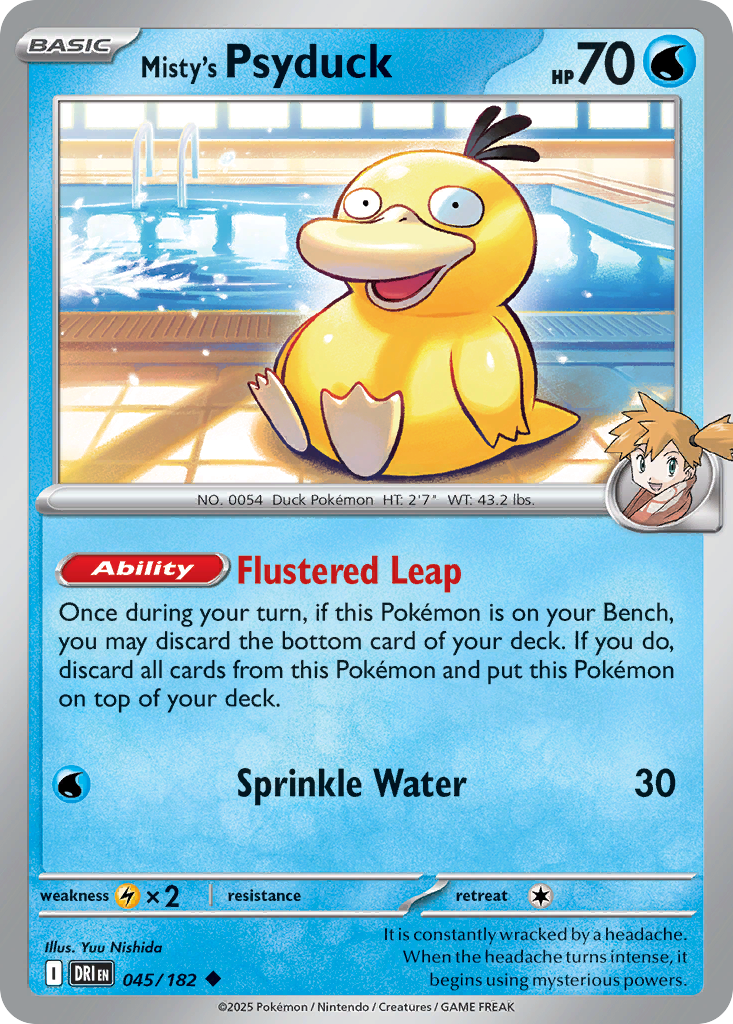 Misty's Psyduck (Reverse Holo) 045/182