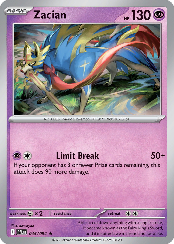 Zacian (Reverse Holo) 45/94