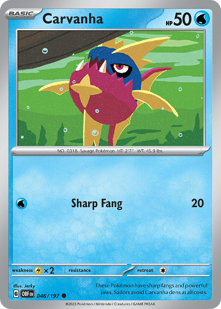 Carvanha (Reverse Holo) 046/197