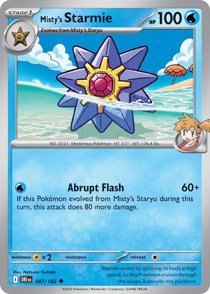 Misty's Starmie (Reverse Holo) 047/182