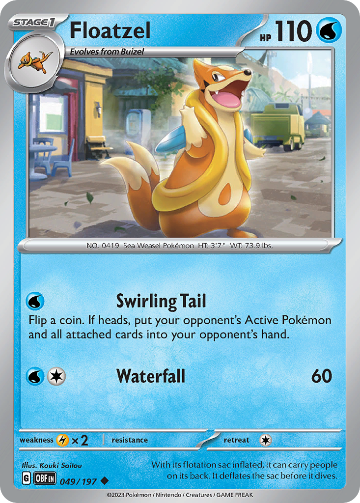 Floatzel (Reverse Holo) 049/197