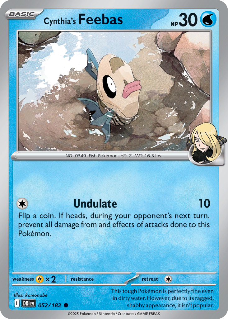 Cynthia's Feebas (Reverse Holo) 052/182