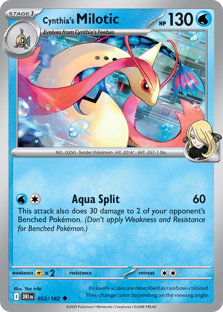 Cynthia's Milotic (Reverse Holo) 053/182