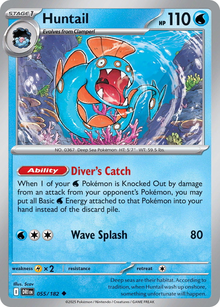 Huntail (Reverse Holo) 055/182
