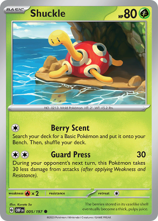 Shuckle (Reverse Holo) 005/197