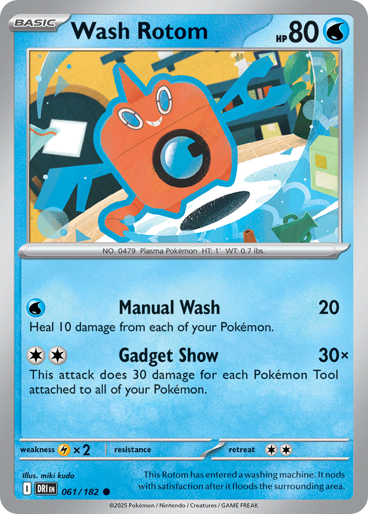 Wash Rotom (Reverse Holo) 061/182