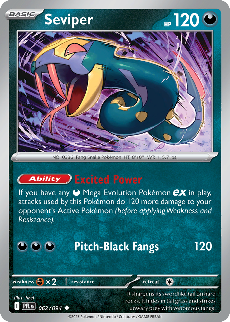 Seviper (Reverse Holo) 62/94
