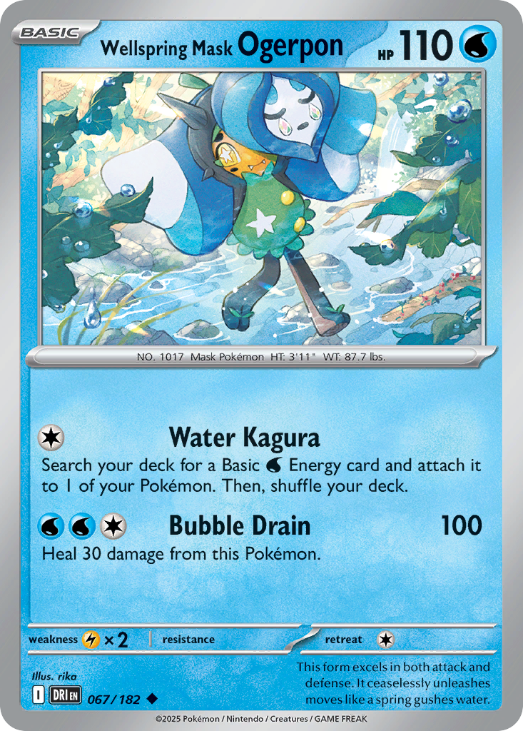 Wellspring Mask Ogerpon (Reverse Holo) 067/182
