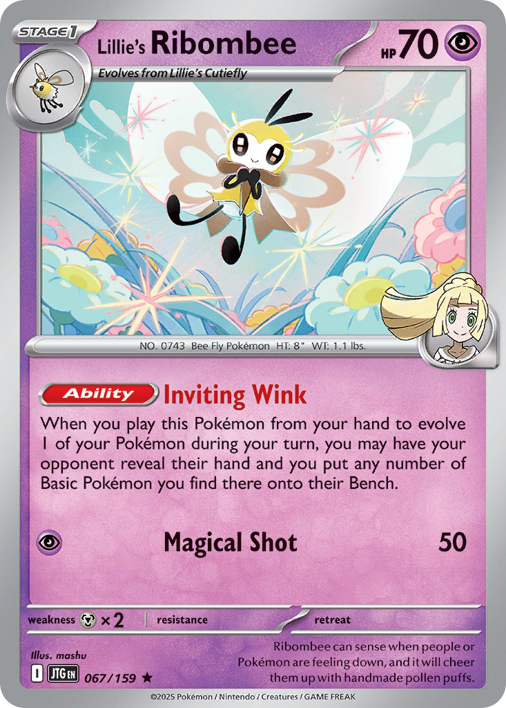 Lillie's Ribombee (Reverse Holo) 067/159