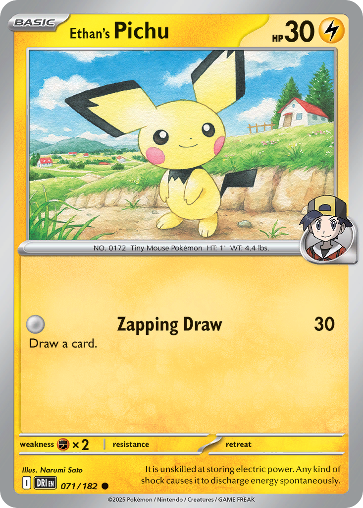 Ethan's Pichu (Reverse Holo) 071/182