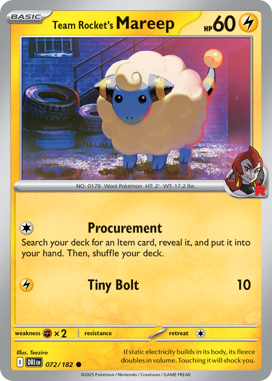 Team Rocket's Mareep 072/182
