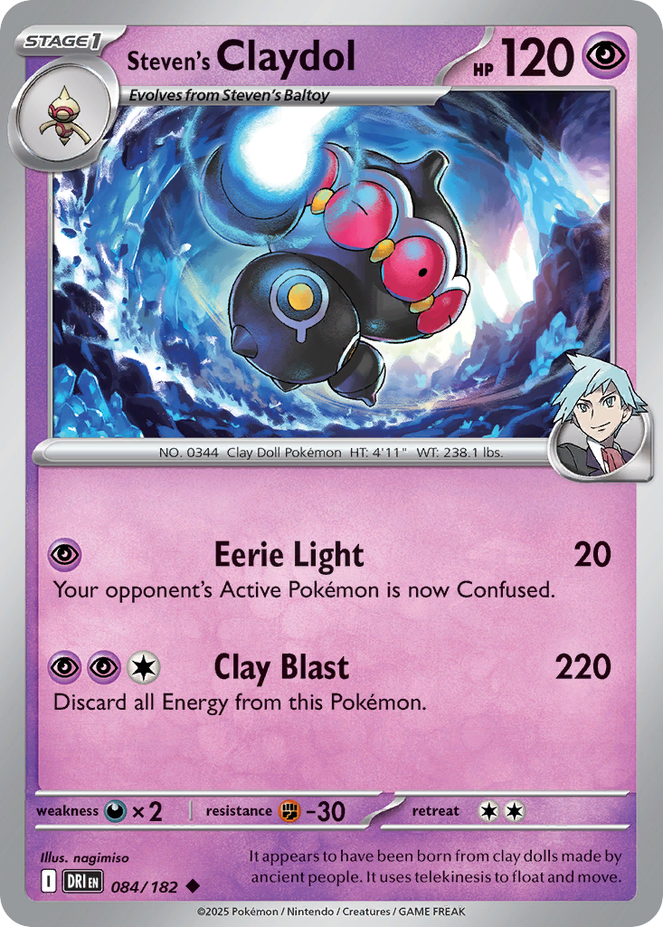 Steven's Claydol (Reverse Holo) 084/182