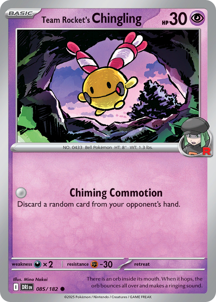 Team Rocket's Chingling (Reverse Holo) 085/182
