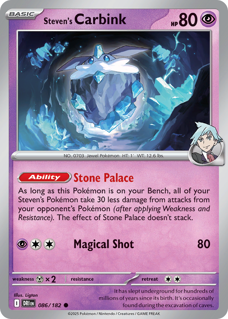 Steven's Carbink (Reverse Holo) 086/182