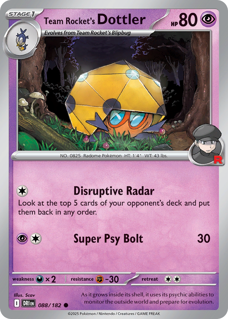 Team Rocket's Dottler (Reverse Holo) 088/182