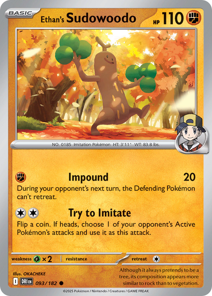 Ethan's Sudowoodo (Reverse Holo) 093/182