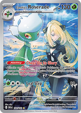 184/182 – Destined Rivals – Cynthia's Roserade (Illustration Rare)