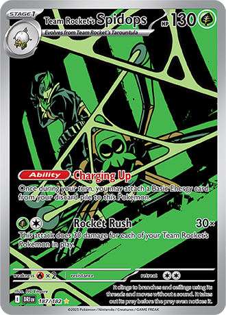 187/182 - Destined Rivals - Team Rocket's Spidops (Illustration Rare)