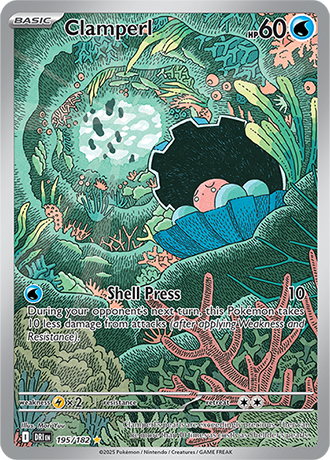 195/182 - Destined Rivals - Clamperl (Illustration Rare)