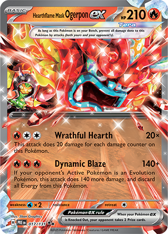 017/131 - Prismatic Evolutions - Hearthflame Mask Ogerpon ex