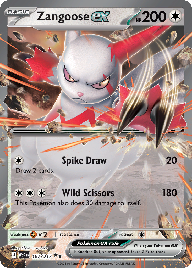 167 Zangoose Ex - Ascended Heroes | Pokémon TCG