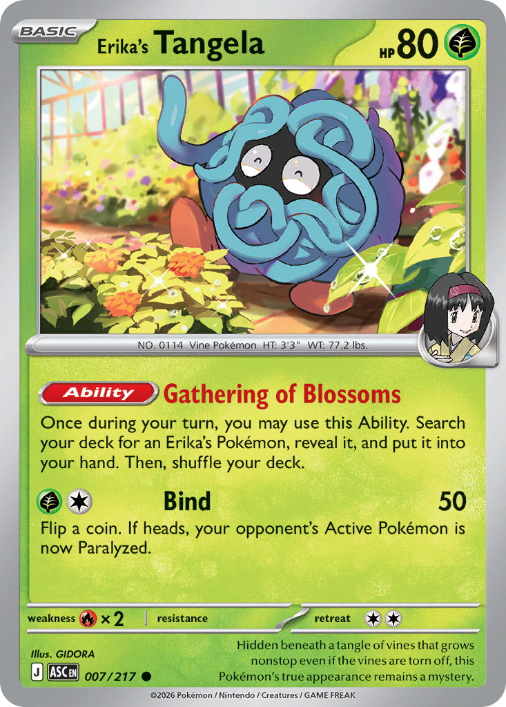 007 Erika's Tangela - Ascended Heroes | Pokémon TCG
